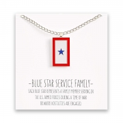 Blue Star Service Flag Necklace – One, Two & Three Stars One Blue Star – Happy Kisses