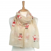 Ladies Father Christmas Scarf – Stylish & Luxurious – Unisex – The Scarf Giraffe