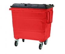 770L Steel Wheelie Bin – Red