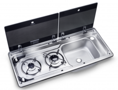 Dometic Smev 9722 Sink And 2 Burner Hob Unit For Campervans And Motorhomes – Right Hand (Sink) – Nomadic Leisure