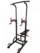 Exersci Pull Up and Dip Station with Foldable Bench