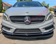 A Class Gloss Black Front Spoiler Extension