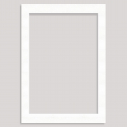 A4 Photo/Picture Mount for a 10x7inch Picture/Photo (individually bagged) – 8698 Glacier White