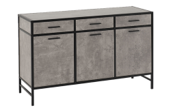 Athens Sideboard Concrete Effect/Black – Furnishop