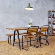 Dining Table – A Frame – 140x80cm – Driftwood – Industrial – Heyl Interiors