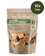 Almond Smokin’ Chunks – 10 Packs – Smokin’ – Green Olive Firewood