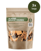 Almond Smokin’ Chunks – 3 Packs – Smokin’ – Green Olive Firewood