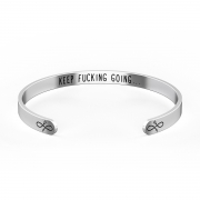 Infinity Arrow Bracelet With “Keep Funking Going…” – Stainless Steel – Happy Kisses