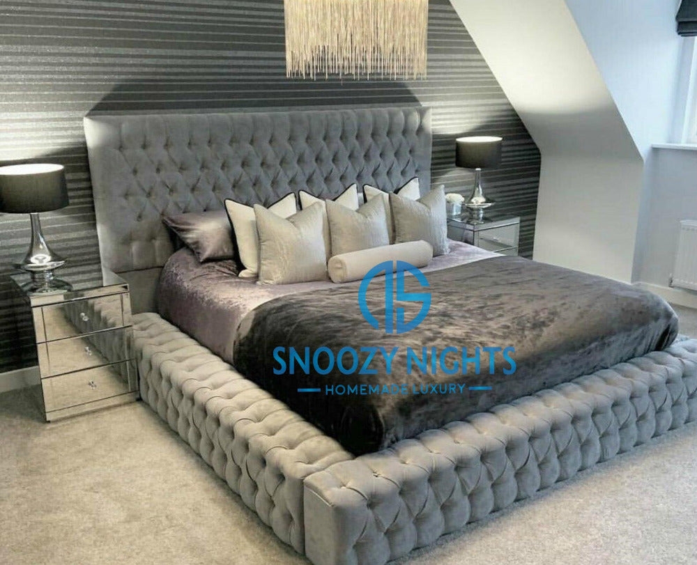 Sophie Buttoned Ambassador Bed Frame – Snoozy Nights