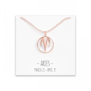 Aries Zodiac Necklace – Silver, Rose Gold & Gold Rose Gold – Happy Kisses