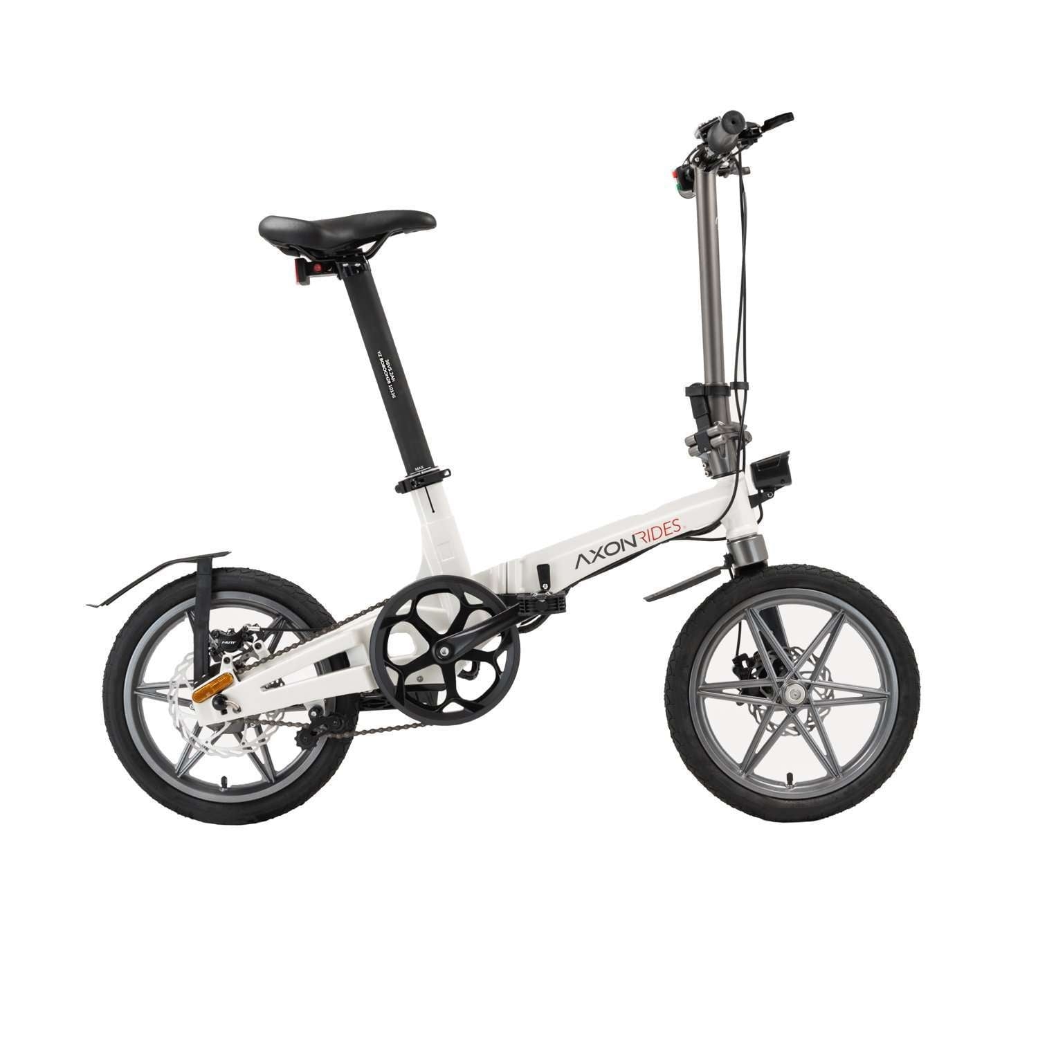 Axon Pro 7 Folding E-Bike 250W, Ivory White / No – Urban Travel