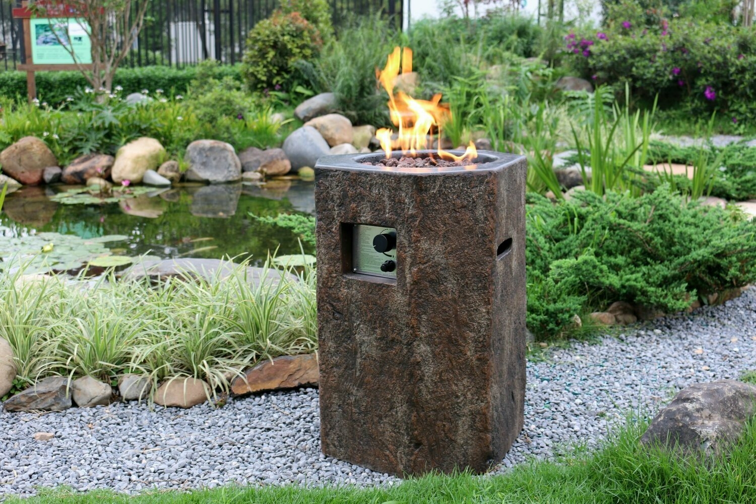 Elementi Basalt Column Fire Pit – Outdoor Fire Pit – Forno Boutique