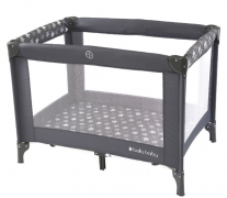 Bella Baby – Stars Travel Cot – Grey – Fabric / Metal / Plastic