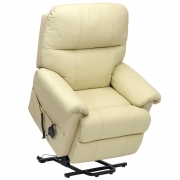 Borg Dual Motor Riser Recliner Armchair – Cream