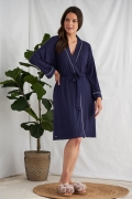 Bamboo Kimono Dressing Gown | Women’s Nightwear | Pretty You London S/M / Midnight