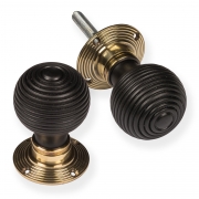 Beehive Door Knobs Rosewood & Ebonised