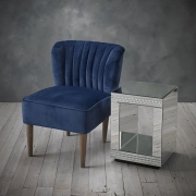 Luxury Velvet Accent Chair in Grey, Pink, Blue Blue – By CGC Interiors