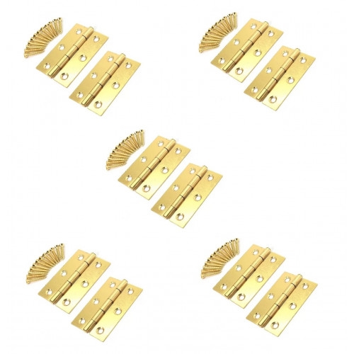 5 Pairs Of 75mm Butt Hinges for Internal Doors – 75mm (3 Inch) Timber Door Hinge – Brass Butt Door Hinge – Golden Grace – My Door Handles