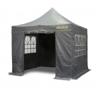 Bulhawk 3m x 3m Quantum 30 Pop Up Gazebo (including sidewalls) Grey – Bulhawk