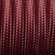 Industville – Round Fabric Flex – 3 Core Braided Cloth Cable Lighting Wire – Fabric Flex Cable – Burgundy Colour – Braided Woven Cloth Material – 100 CM