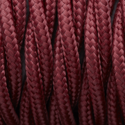 Industville – Twisted Fabric Flex – 3 Core Braided Cloth Cable Lighting Wire – Fabric Flex Cable – Burgundy Colour – Braided Woven Cloth Material – 100 CM