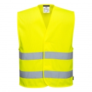 MeshAir Hi-Vis Two Band Vest Yellow – Work Safety Protective Equipment – Portwest – Regus Supply