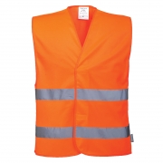 Hi-Vis Two Band Vest Orange – S/M – Work Safety Protective Equipment – Portwest – Regus Supply