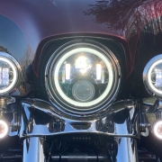 CUSTOM DYNAMICS 7″ WHITE LED HALO HEADLAMP FOR 14-UP HARLEY-DAVIDSON – Chrome – Rick Rak