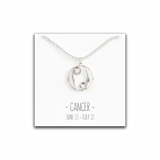 Cancer Zodiac Necklace – Silver, Rose Gold & Gold Silver – Happy Kisses