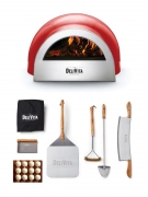 DeliVita Outdoor Traditional Wood-fired Oven – Chilli Red – Pizzaioli Bundle – Outdoor Pizza Oven – Forno Boutique