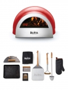 DeliVita Outdoor Traditional Wood-fired Oven – Chilli Red – Wood Fired Chefs Bundle – Outdoor Pizza Oven – Forno Boutique