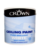 Interior Paint Walls & Ceilings Crown Ceiling Brilliant White 2.5 Litre – TotalDIY