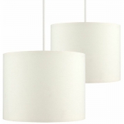 Luxury Pendant Shades – Choice Of Velvet Or Cotton Cream Velvet & Silver – Lamp Shade – CGC Retail Outlet