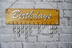 Wooden Birthday Calendar 50+ – Circle – Forth Craft & Designs