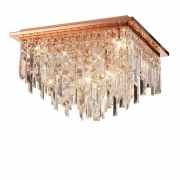 Diyas Maddison 6 Light Square Ceiling Flush In Rose Gold Finish And Crystal IL31712 – Maddison Ceiling – Diyas – Daz Lighting