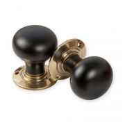 Bun Door Knobs Rosewood & Ebonised