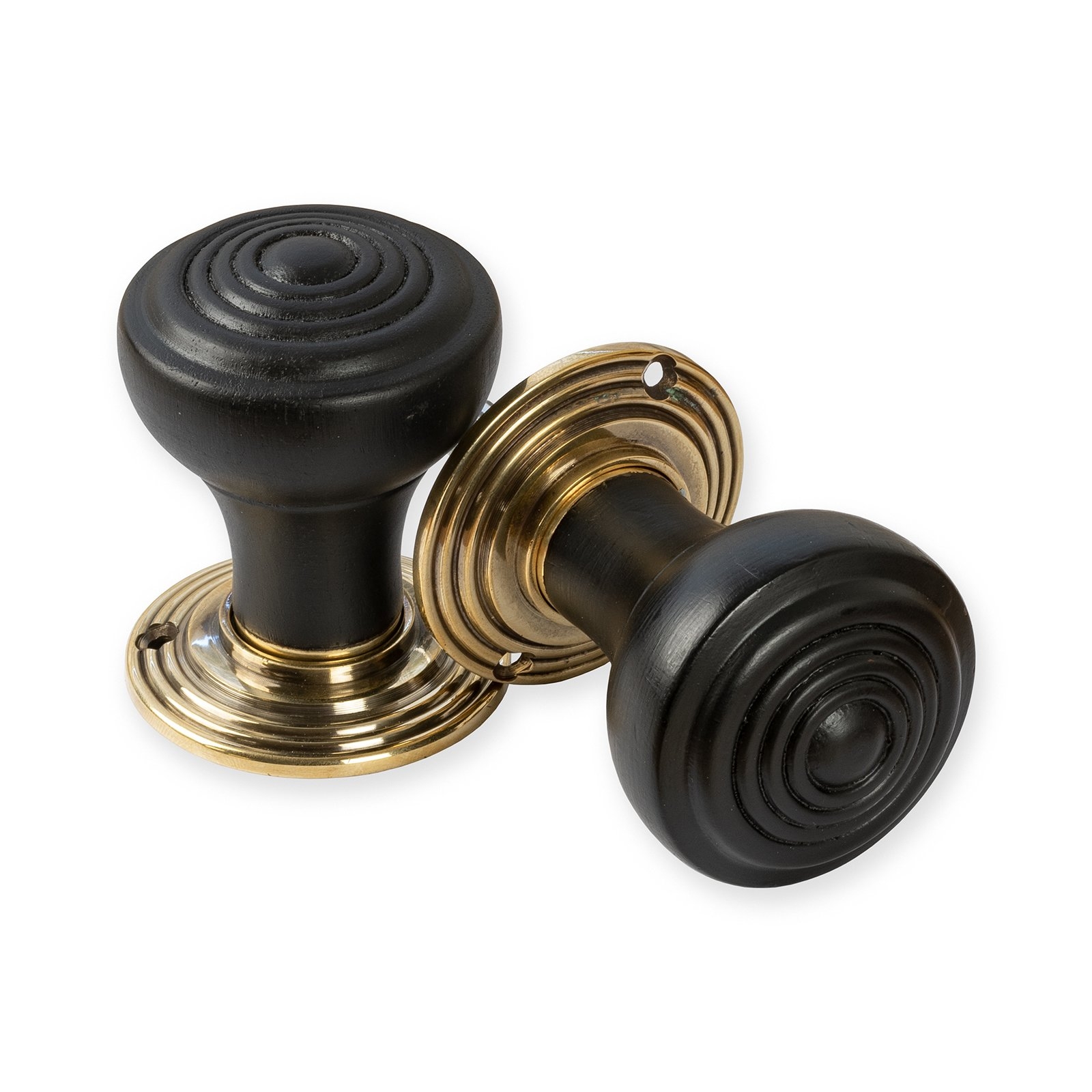 Ringed Door Knobs Rosewood & Ebonised