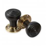 Ringed Door Knobs Rosewood & Ebonised