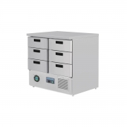 Polar G-Series Refrigerated Counter with 6 Drawers 240Ltr