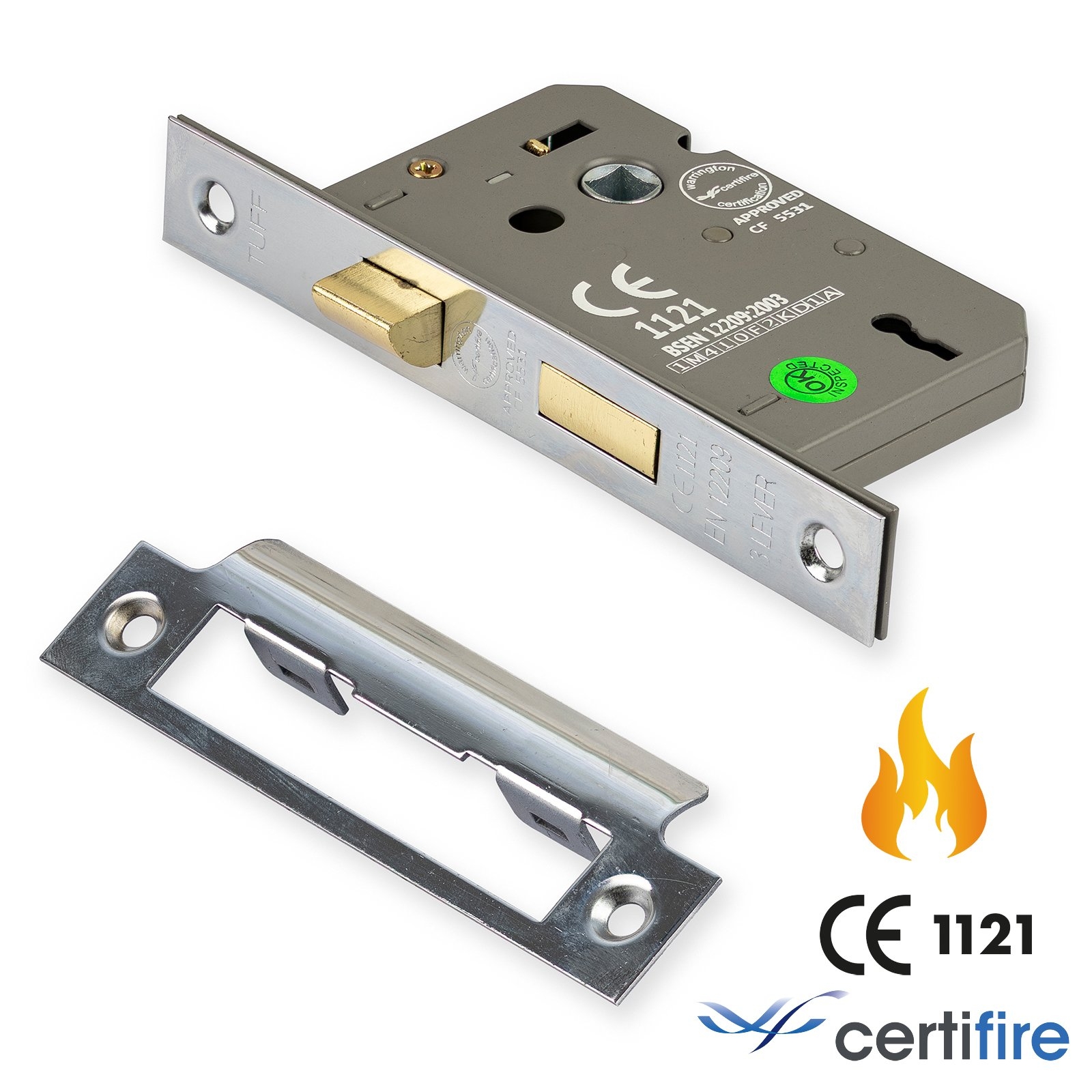 3 Lever Sash Lock Fire Rated