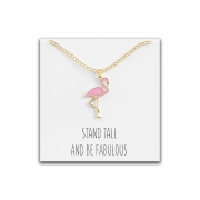 Flamingo Necklace – Silver or Gold Gold – Happy Kisses