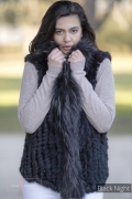 Fur Gilet dark grey / one size by Pink Avocet