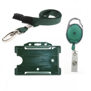 ID Badge Set Metal Clip – Green – Lanyards & Card Holder – PCL Media