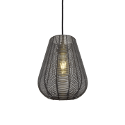 Industville – Handcrafted Wire Cage Pendant – 8 Inch – Drop – Ceiling Light – Light Shade – Black Colour – Pewter / Brass Material – 29 CM X 21 CM X 21 CM