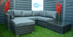 Hampshire Grey Corner Lounge Rattan Set- In Grey