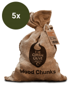 Orange Wood Chunks – 5 Packs – Smokin’ – Green Olive Firewood