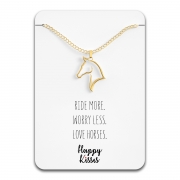 I Love Riding “Horse Necklace” Gold – Happy Kisses