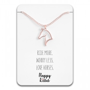 I Love Riding “Horse Necklace” Rose Gold – Happy Kisses