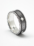 Bspoiled Men’s Greek Pattern Ring 925 – 11 – BSpoiled