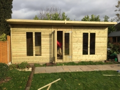 20 x 10ft Pent Summerhouse 19mm Log Lap